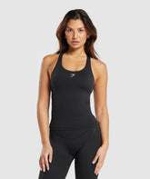 Everyday Racer Back Tank With Shelf - Black