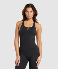 Everyday Racer Back Tank With Shelf - Black