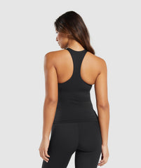 Everyday Racer Back Tank With Shelf - Black