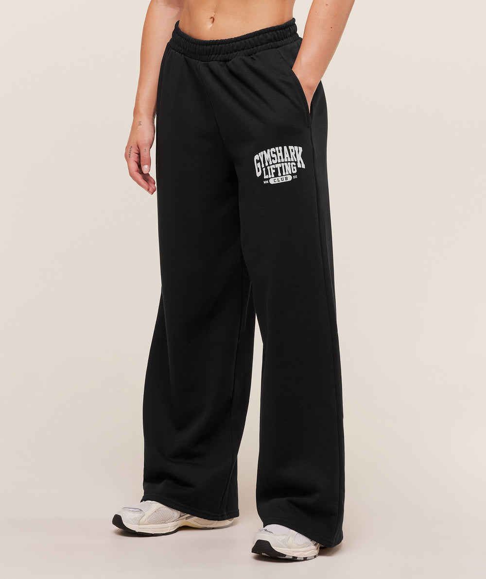 Lifting Club Graphic Straight Leg Joggers - Black