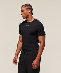 Premium Ribbed T-Shirt - Black
