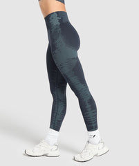 Caged Seamless Leggings - Heavy Blue/Iron Blue