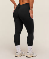 Lifting Dipped Waistband Leggings - Black