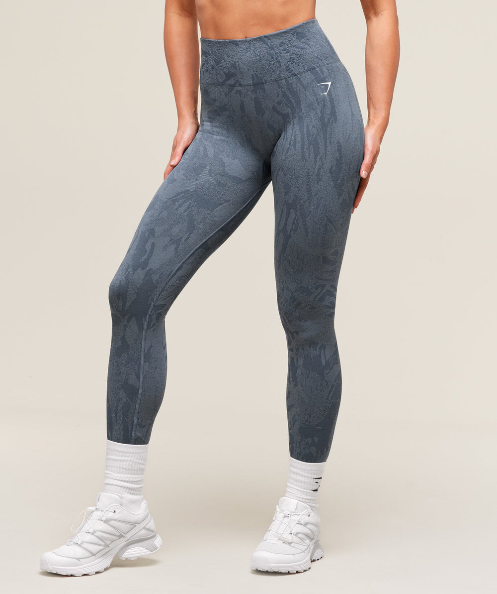 Adapt Camo Seamless Leggings - Blue