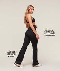 Whitney Flared Leggings - Black