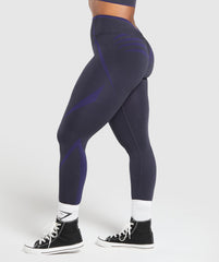 Apex Lift Seamless Leggings - Heavy Blue/Cobalt Purple