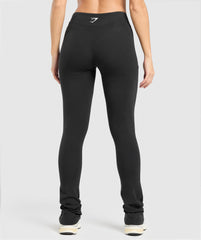 Heavyweight Washed Leggings - Black