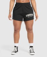 Lifting Essentials Graphic Brushed 4' Shorts - Black