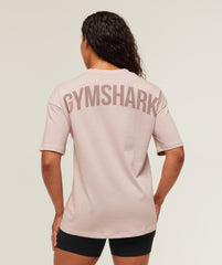 Power Oversized T-Shirt - Dusk Pink/Chestnut Pink