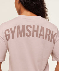 Power Oversized T-Shirt - Dusk Pink/Chestnut Pink