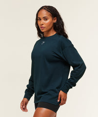 Power Long Sleeve Top - Deep Petrol Blue/Smoke Blue