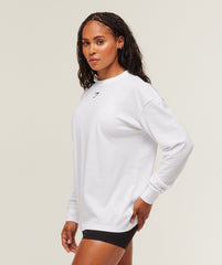 Power Long Sleeve Top - White/Black
