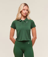 Retro Seamless Midi Polo - Classic Green