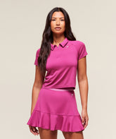 Retro Seamless Midi Polo - Winning Pink