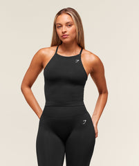 Everyday Seamless Tank With Shelf - Black