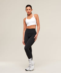 Crossover Strap High Support Sports Bra - White