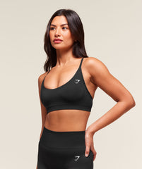 Everyday Seamless Racerback Sports Bra - Black