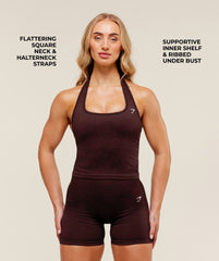 Adapt Fleck x Whitney Tank With Shelf - Cherry Purple/Rich Maroon