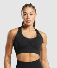 Lift Seamless Sports Bra - Black/Black Marl