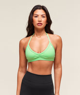 Light Support Minimal Halterneck Bra - Active Green