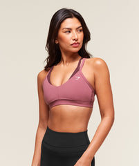 Double Up Sports Bra - Reset Pink/Rich Maroon