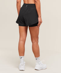 Running 2-in-1 Shorts - Black