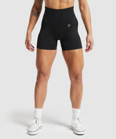 Lift Seamless Shorts - Black/Black Marl