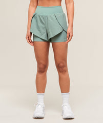 Running 2-in-1 Shorts - Celeste Blue