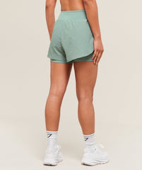 Running 2-in-1 Shorts - Celeste Blue
