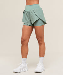 Running 2-in-1 Shorts - Celeste Blue