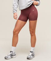 Everyday Seamless Shorts - Burgundy Brown