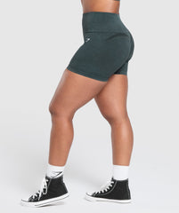 Gains Seamless Washed Shorts - Black