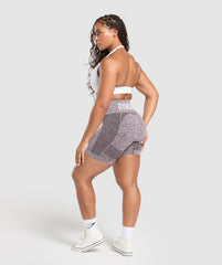 Flex Shorts - Plum Brown/White Marl