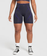 Apex Lift Seamless Shorts - Heavy Blue/Cobalt Purple