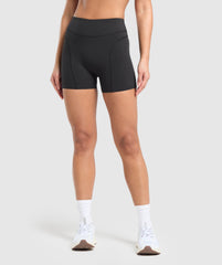 Dipped Waistband Shorts - Black