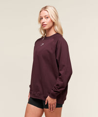 Training Oversized Fleece Sweatshirt - Cherry Purple