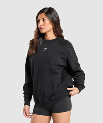 Training Oversized Fleece Sweatshirt - Black