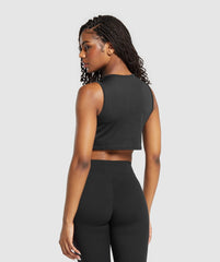 Training Crop Tank - Black