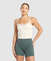 Elevate Mesh Tank With Shelf - Oat White