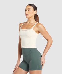 Elevate Mesh Tank With Shelf - Oat White