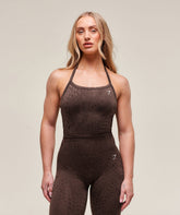 Adapt X Whitney Animal Seamless Midi Tank - Soft Brown/Archive Brown