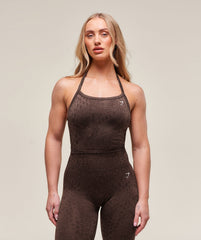 Adapt X Whitney Animal Seamless Midi Tank - Soft Brown/Archive Brown
