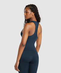 Everyday Seamless Tight Fit Tank - Navy