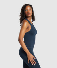 Everyday Seamless Tight Fit Tank - Navy