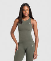 Everyday Seamless Tight Fit Tank - Strength Green