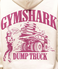 Dump Truck Graphic Hoodie - Soft White