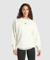 Training Oversized Fleece Sweatshirt - Soft White