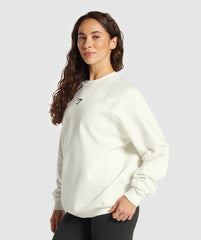 Training Oversized Fleece Sweatshirt - Soft White