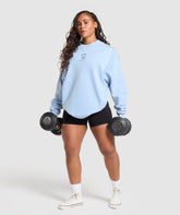 Graphic Illustration Pullover - Gentle Blue