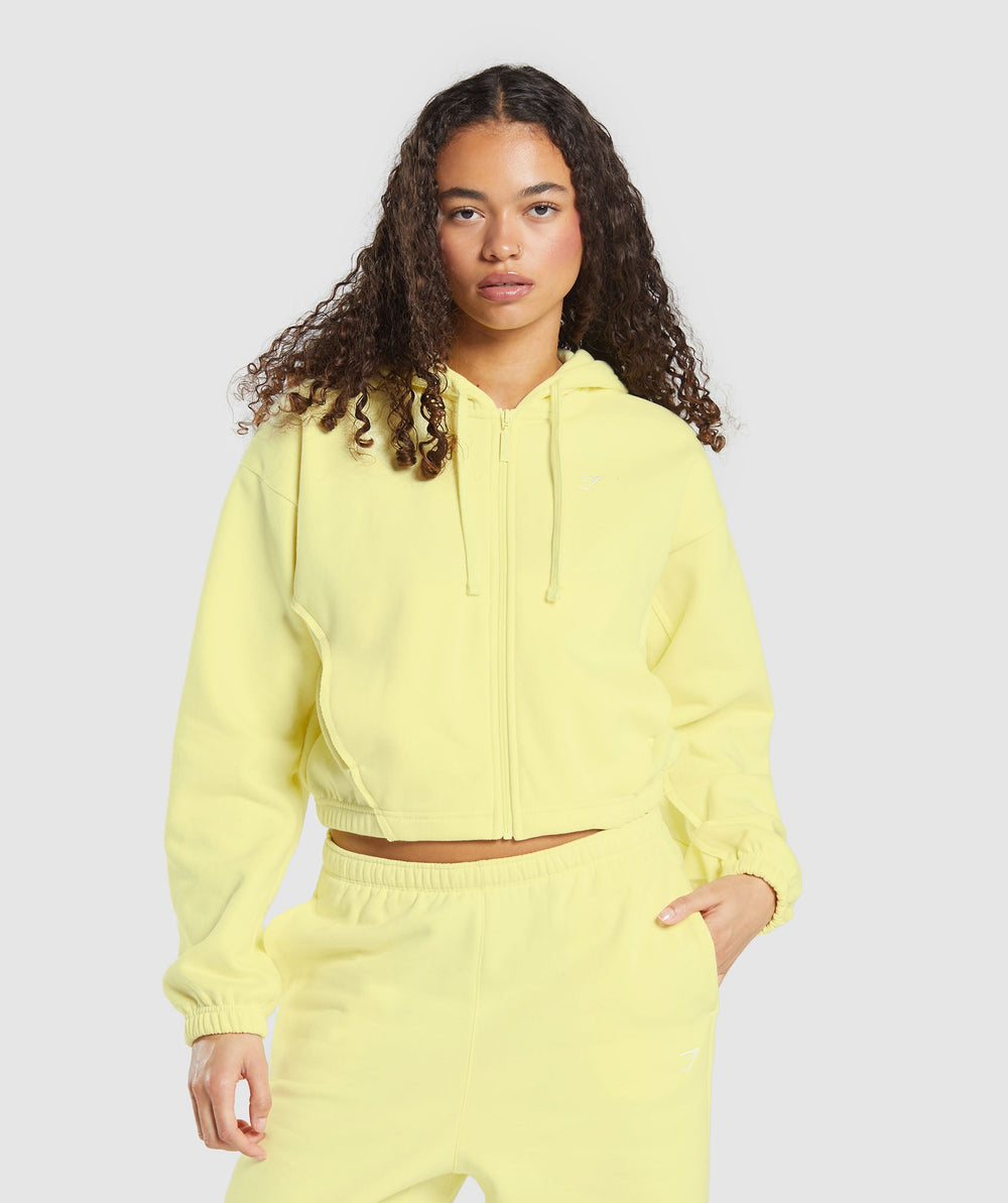 Fleece Zip Hoodie - Refresh Yellow